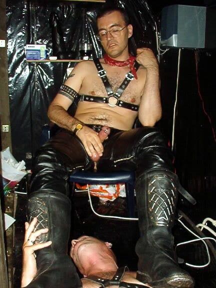 Working on slaves in a full leather