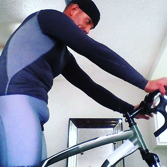 WHAT I WEAR TO MY COED CYCLING GROUP....BULGING SPANDEX!