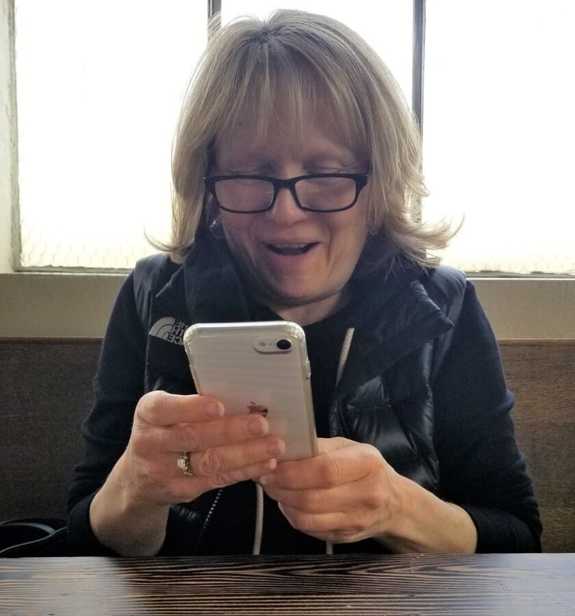 Sexy Grandma Sex Star out in public