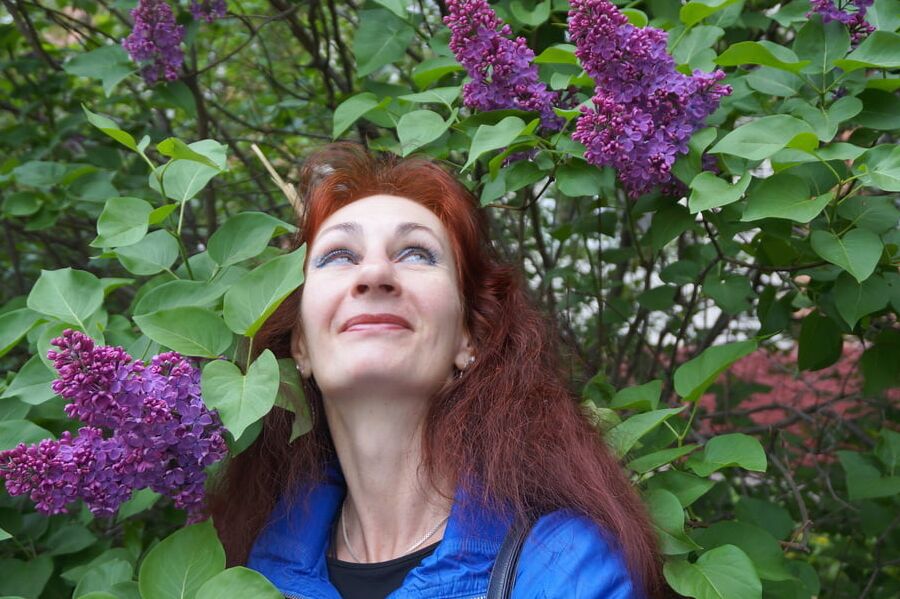 In the purple lilac