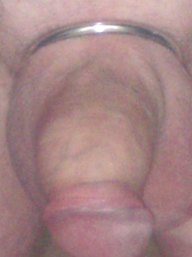 New cock ring and chain set up.