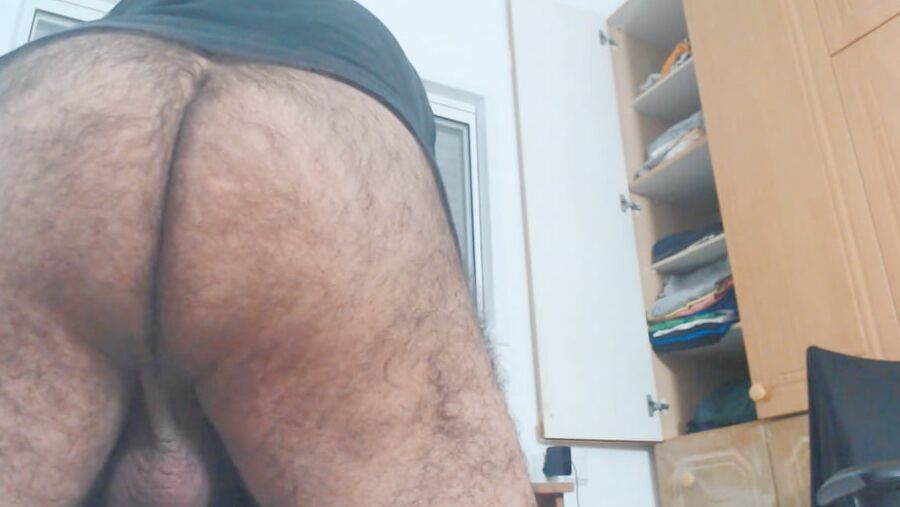 Presenting my furry ass, balls and soft cock for you