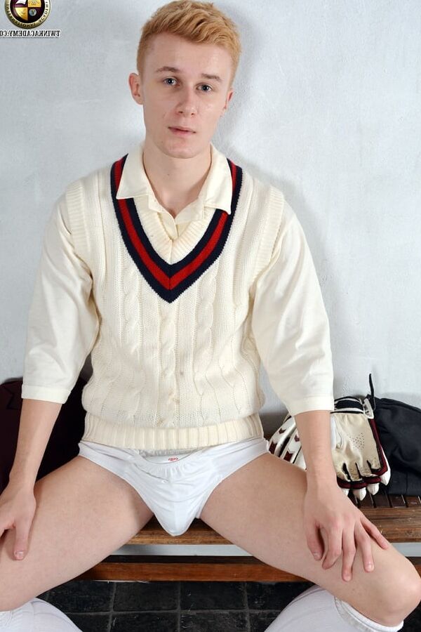 Jacob shows off after the Cricket match