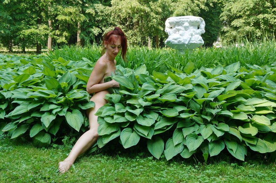 Naked in the grass