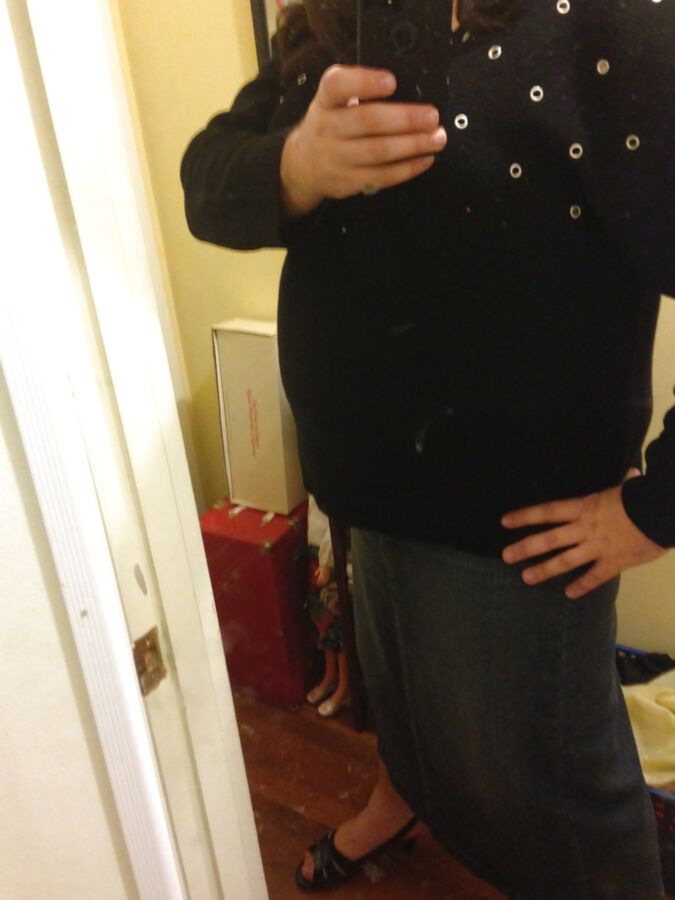 I put on a new skirt and undressed on camera