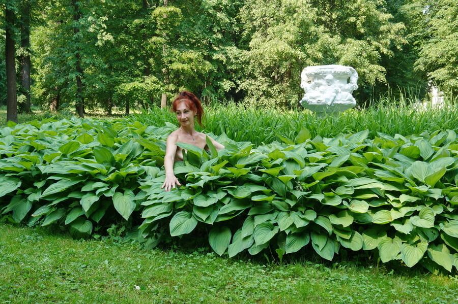 Naked in the grass