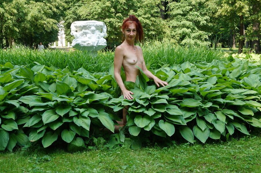 Naked in the grass