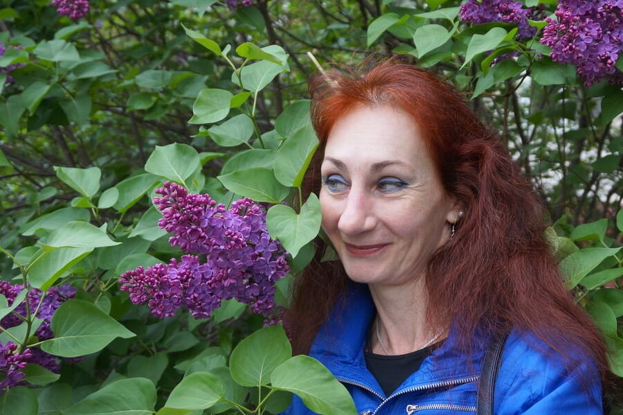 In the purple lilac