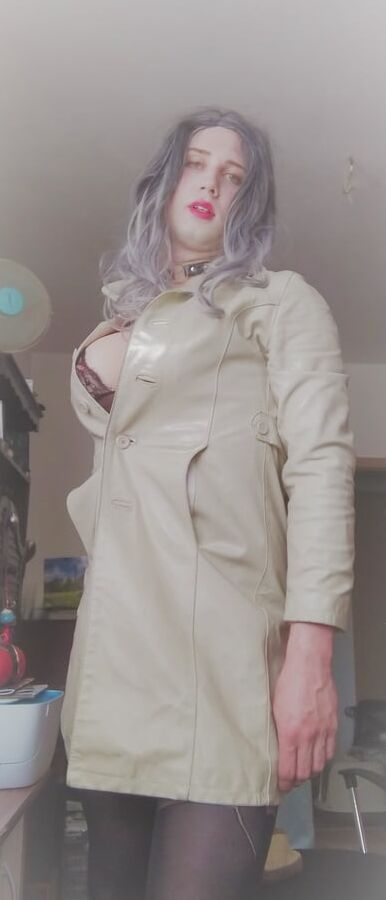 Silver lady in coat