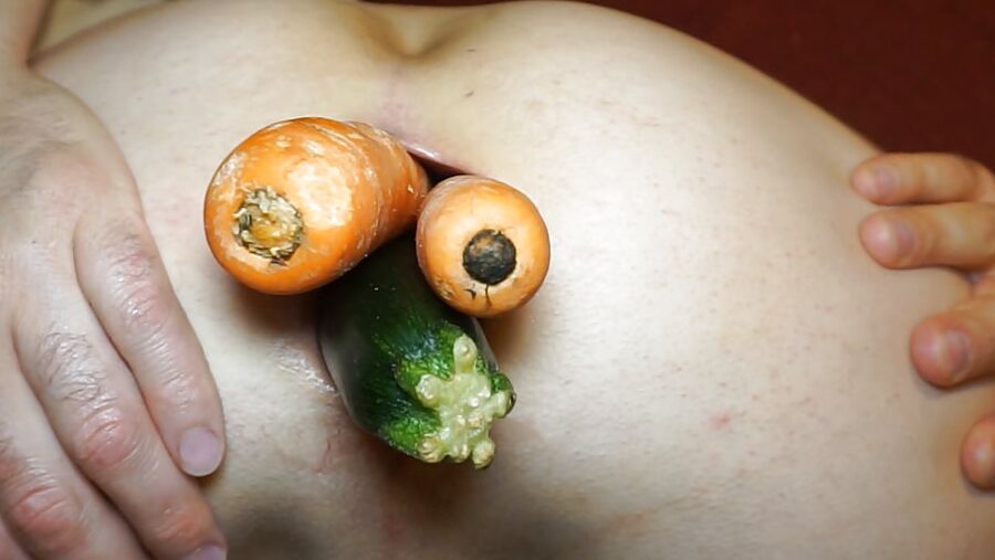 Anal play with gape, prolapse and rosebud ass