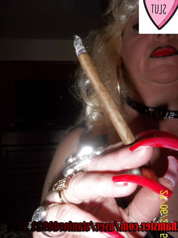 LONG NAILS SMOKING SLUT