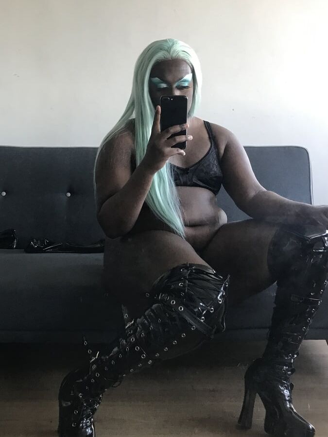 Thigh highs in mirror