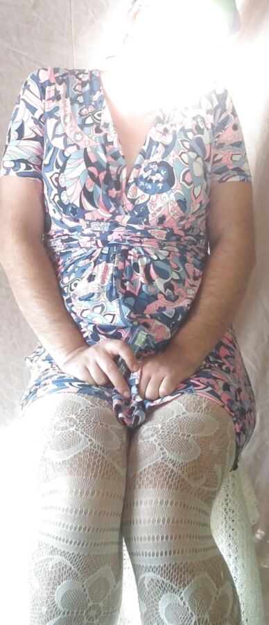Sissy Boy Lovelaska and white lace legging