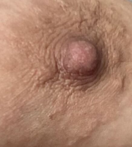 Anatomy of a big brown bbw nipple close up and natural