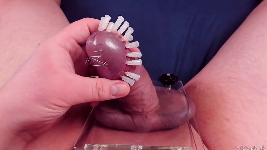 Cock Skewering &amp; Ball Crushing CBT Needle Fetish