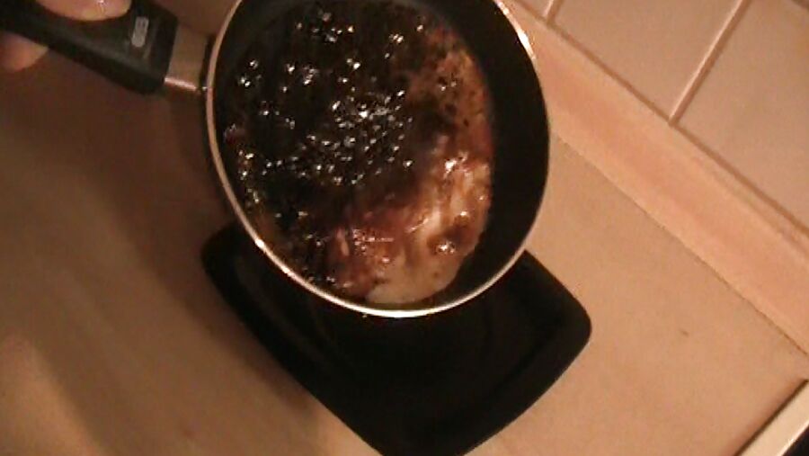 Cum on food! Waffle with milk caramel &amp; cum (from )