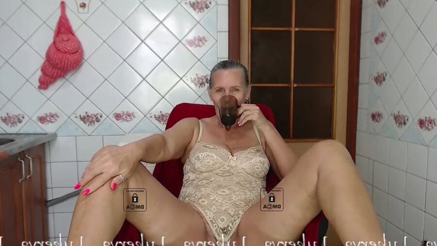 Sexy Lukerya in closed lace lingerie