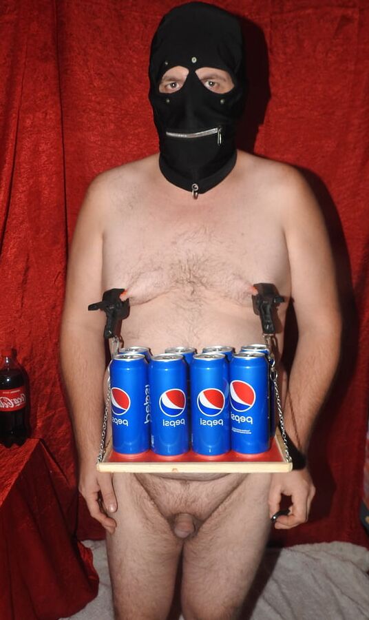 Slave serve Pepsi at Party