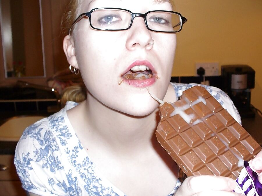 Cum on food! Waffle with milk caramel &amp; cum (from )