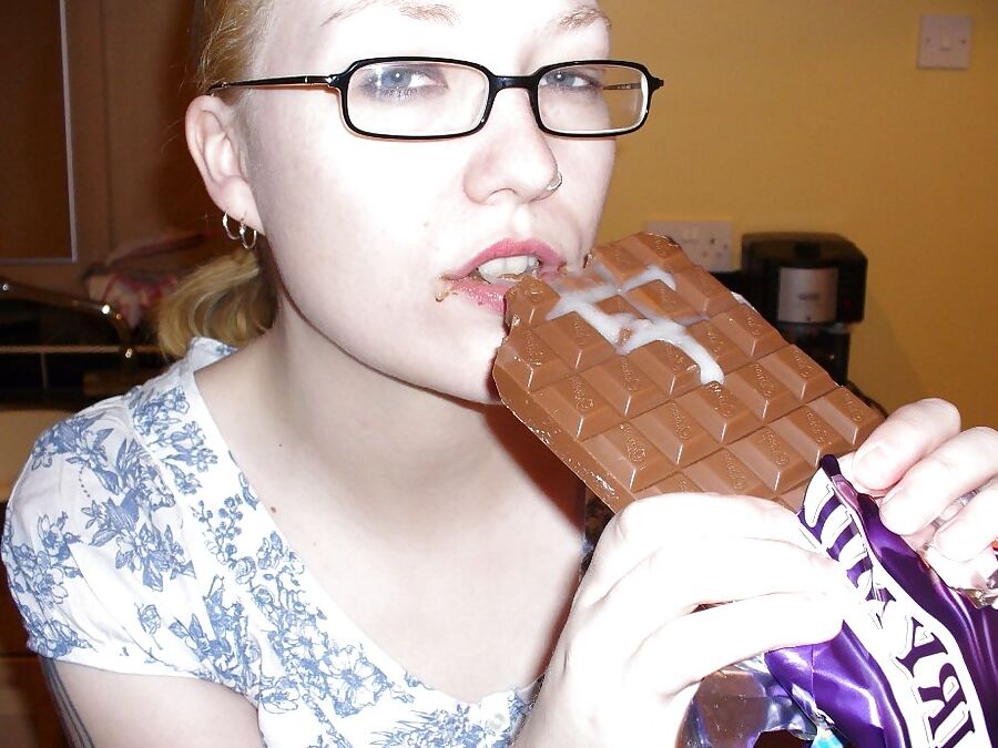 Cum on food! Waffle with milk caramel &amp; cum (from )