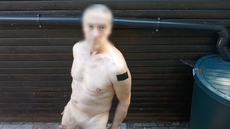 outdoor public jerking hunk bondage