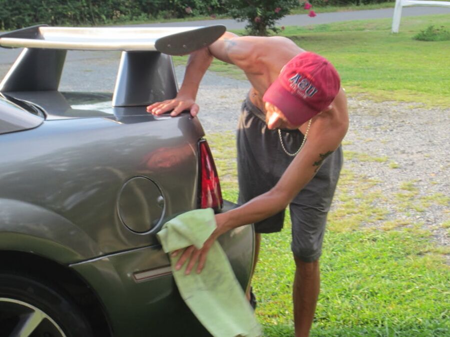 hot guy washing car