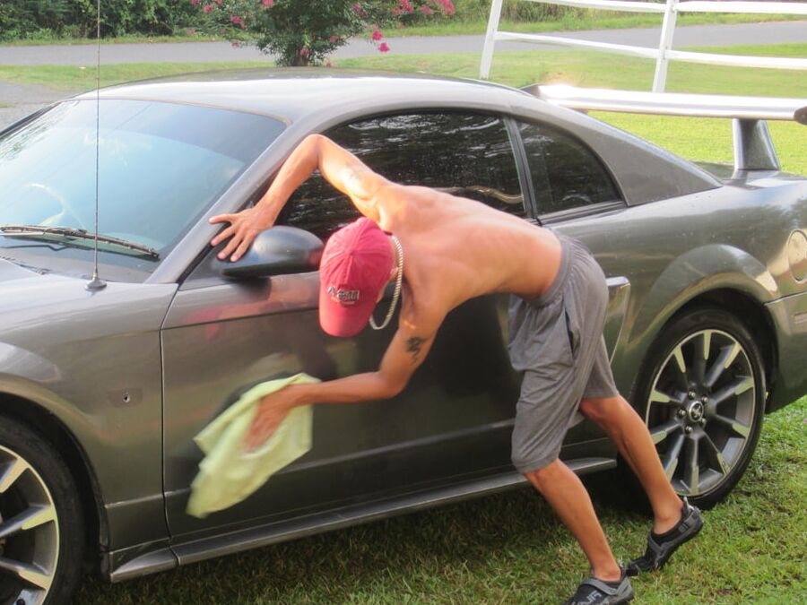 hot guy washing car
