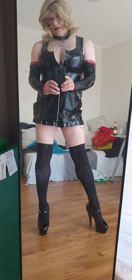 Rachel Latex Wears a Very Short Dress