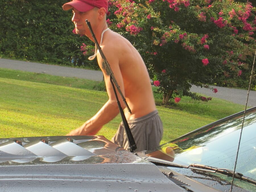 hot guy washing car
