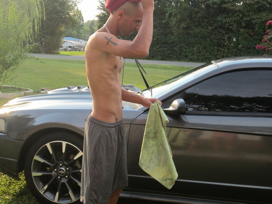hot guy washing car
