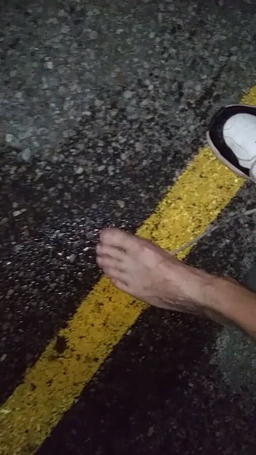 Pissing on waking Pat all over feet