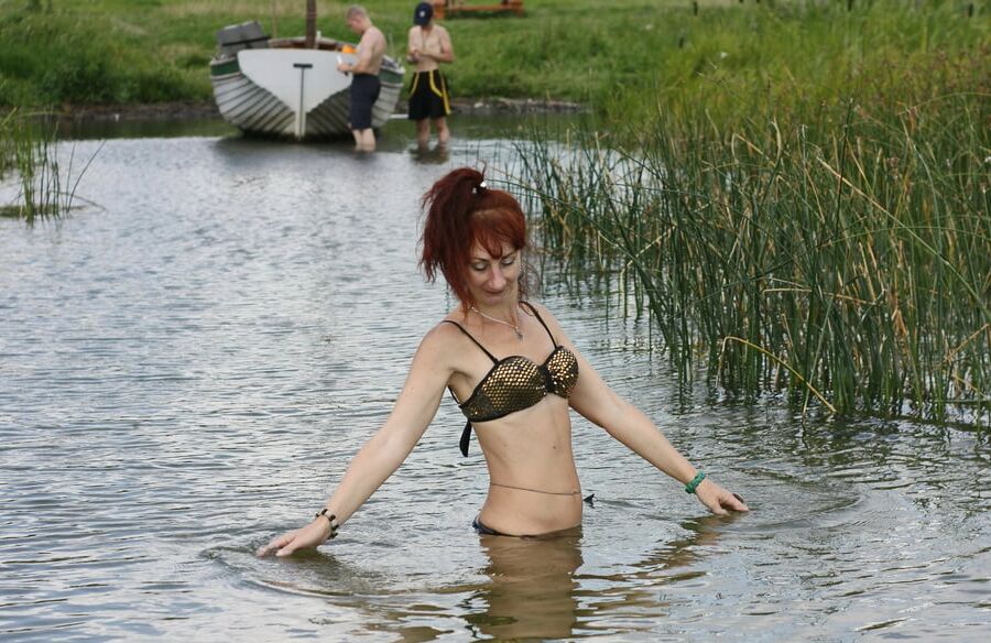 In water of Plescheevo-lake