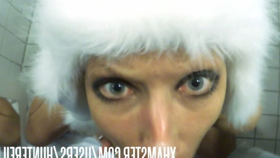 Fuckpet Vilja took her panda hat on for a sloppy blowjob