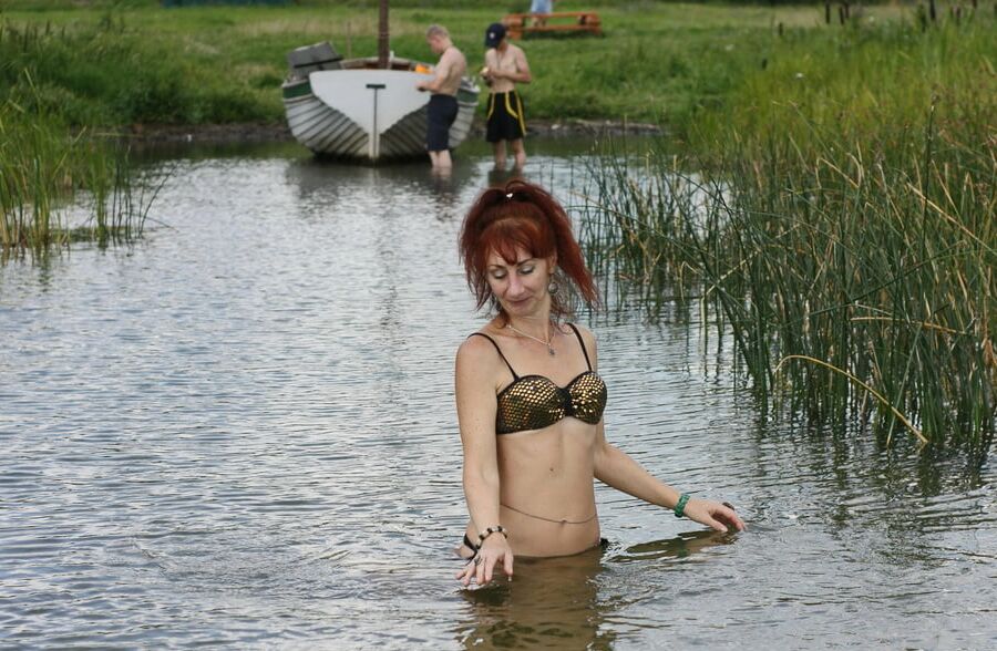 In water of Plescheevo-lake