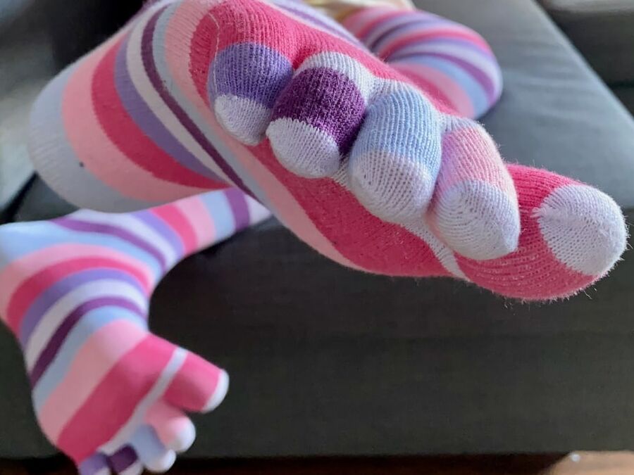 Stripy OTK Toe Socks &amp; Aloha Panties