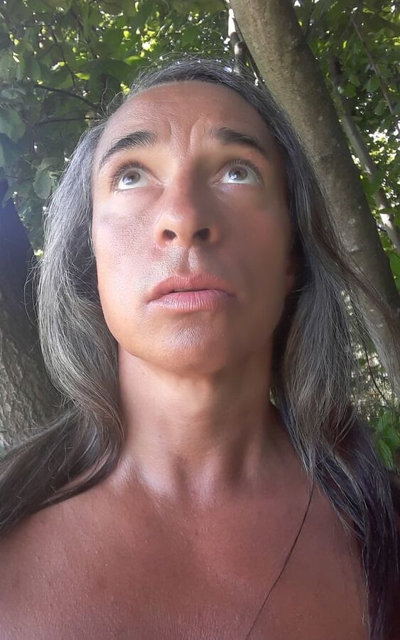 Tygra bich in nudist area one morning.