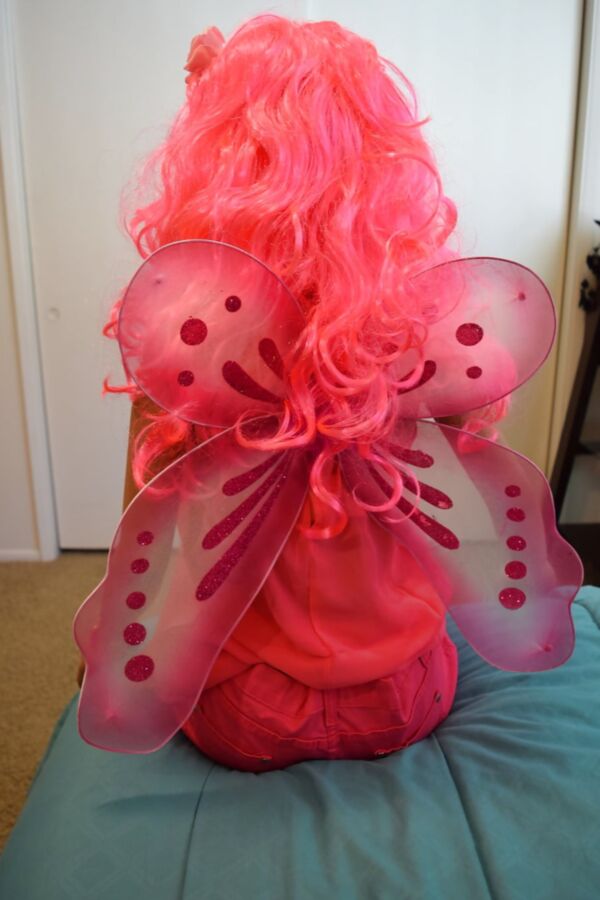 Nina&;s pink wings!
