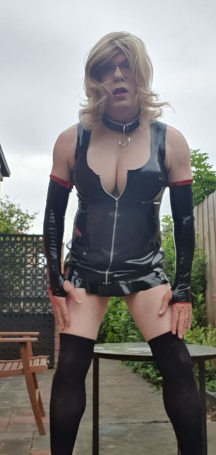 Rachel Latex Wears a Very Short Dress