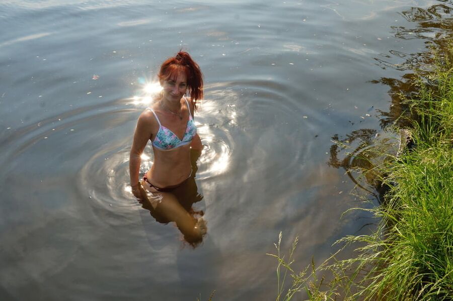 In the pond, in the glare