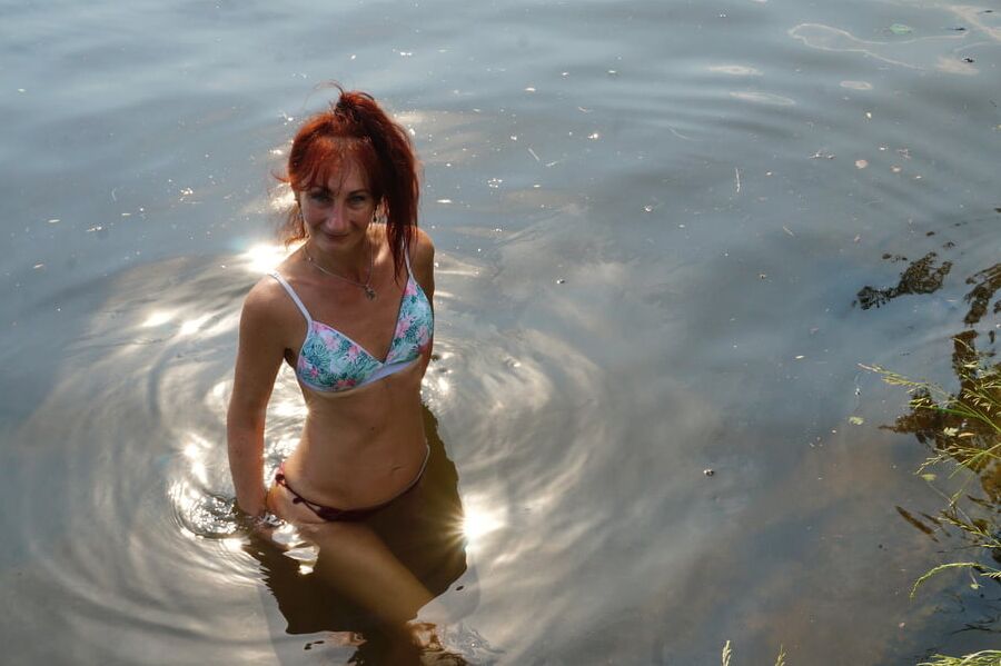 In the pond, in the glare