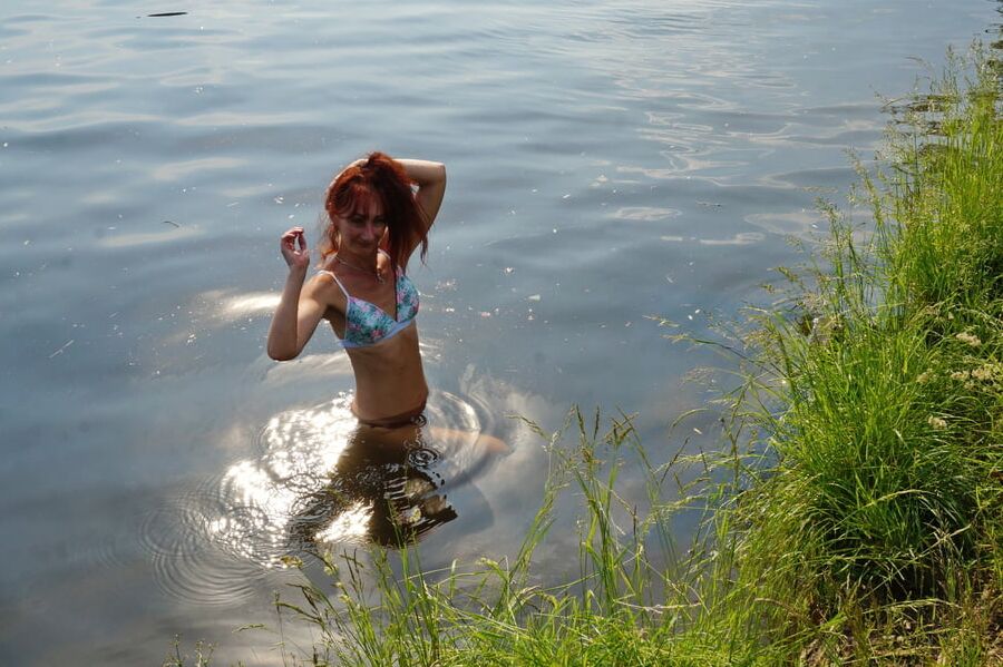 In the pond, in the glare