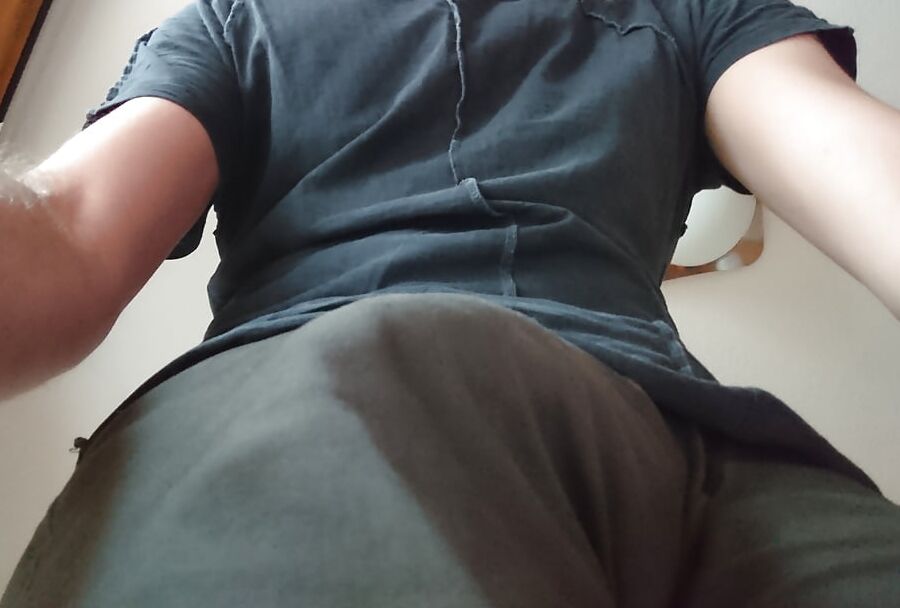 Giant cock in tight jeans