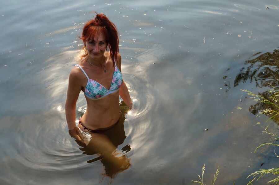 In the pond, in the glare