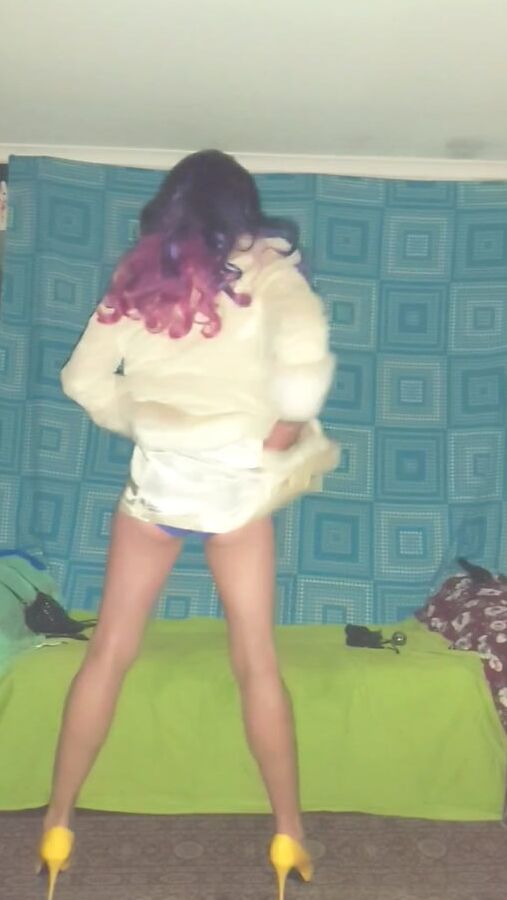 Some shots in my fur coat with shadow and light filters