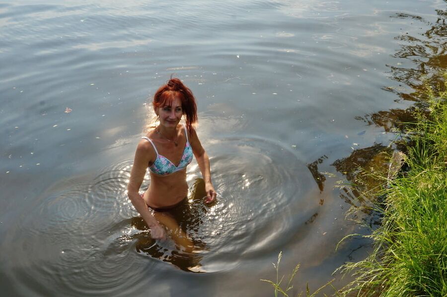 In the pond, in the glare