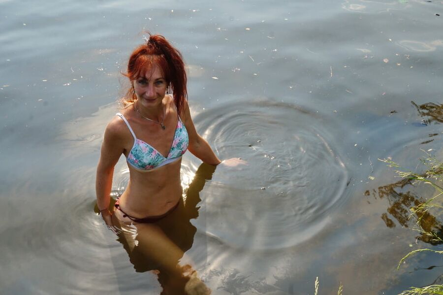 In the pond, in the glare