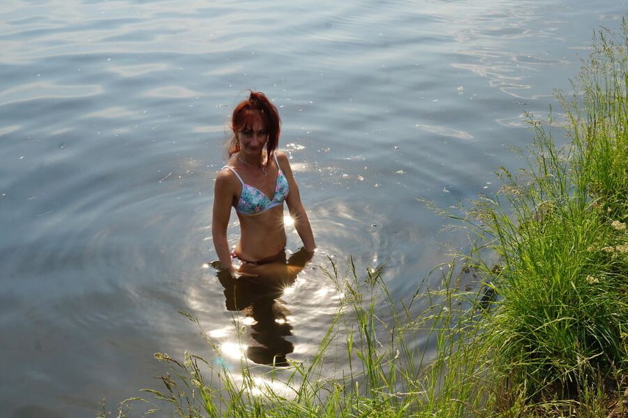 In the pond, in the glare