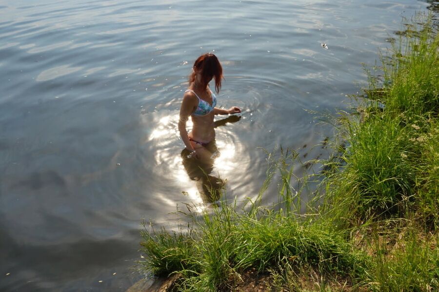 In the pond, in the glare