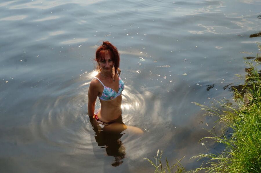 In the pond, in the glare