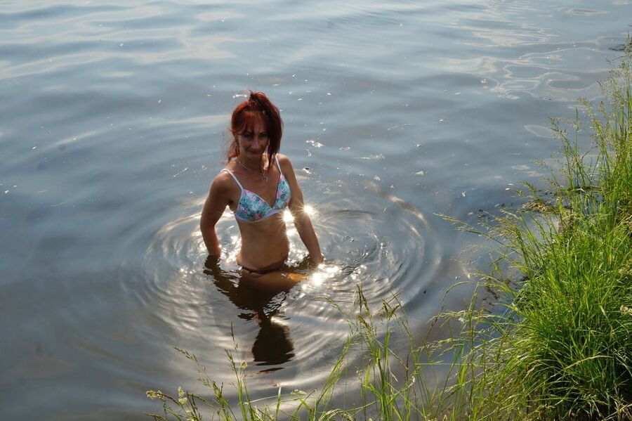 In the pond, in the glare
